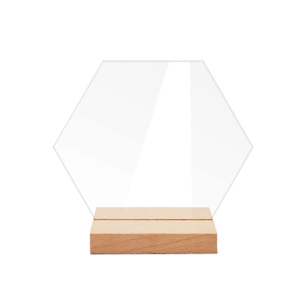 12PCS DIY Blank Acrylic Table Sign Clear Sign with Stand A