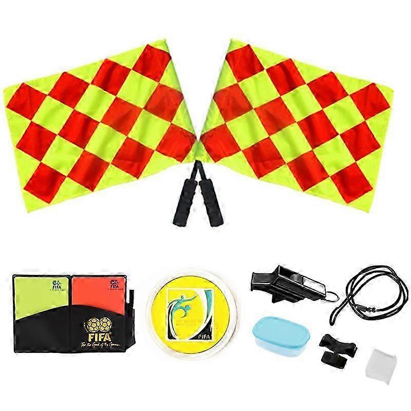 Soccer Referee Kit,Soccer Referee Wallet Notebook with Red Card Yellow Card and Metal Referee Coach Whistle for Football Soccer,1 Pack