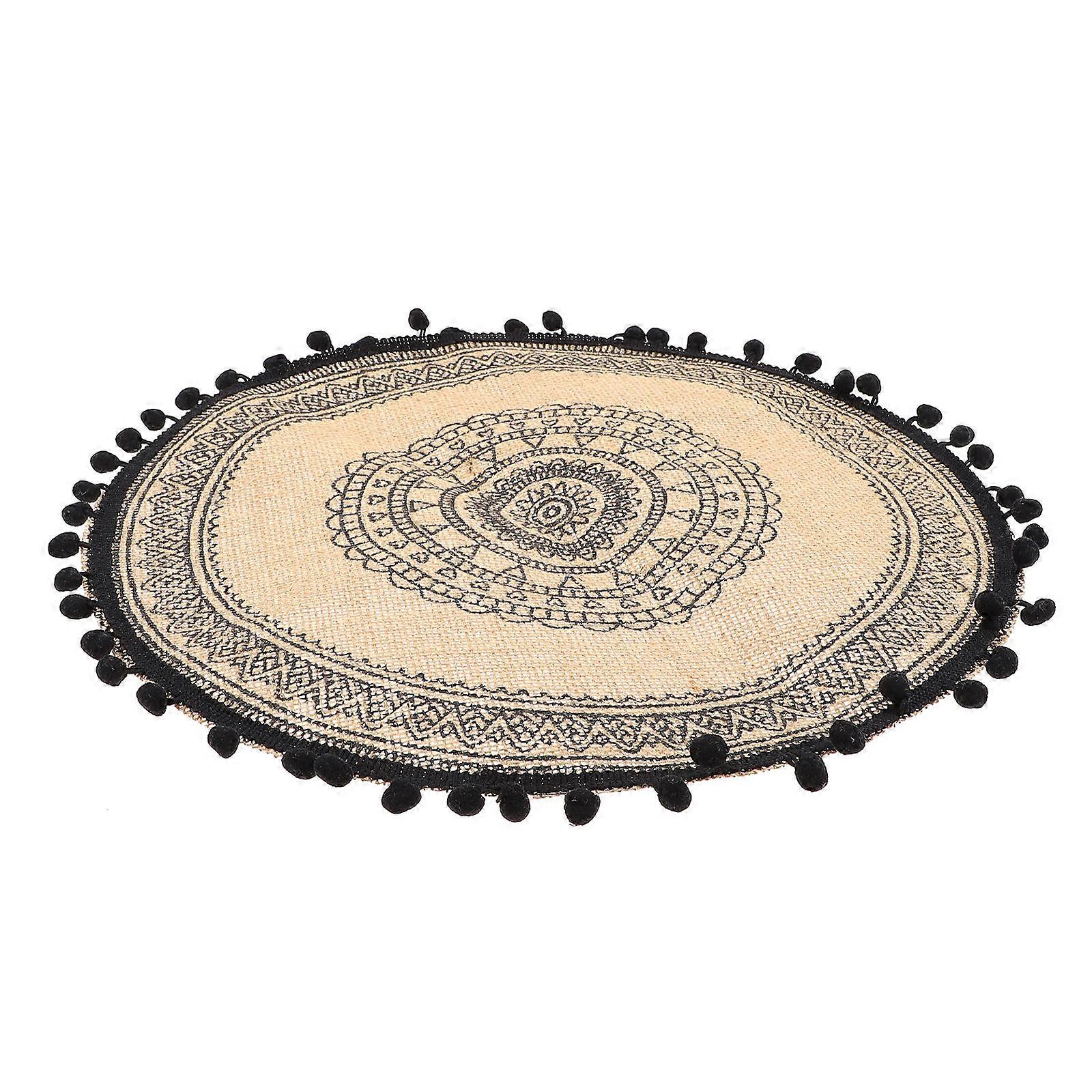 Thick Dining Table Mat For Home Decoration With Anti-scalding Properties In Black 40x40cm 1Set