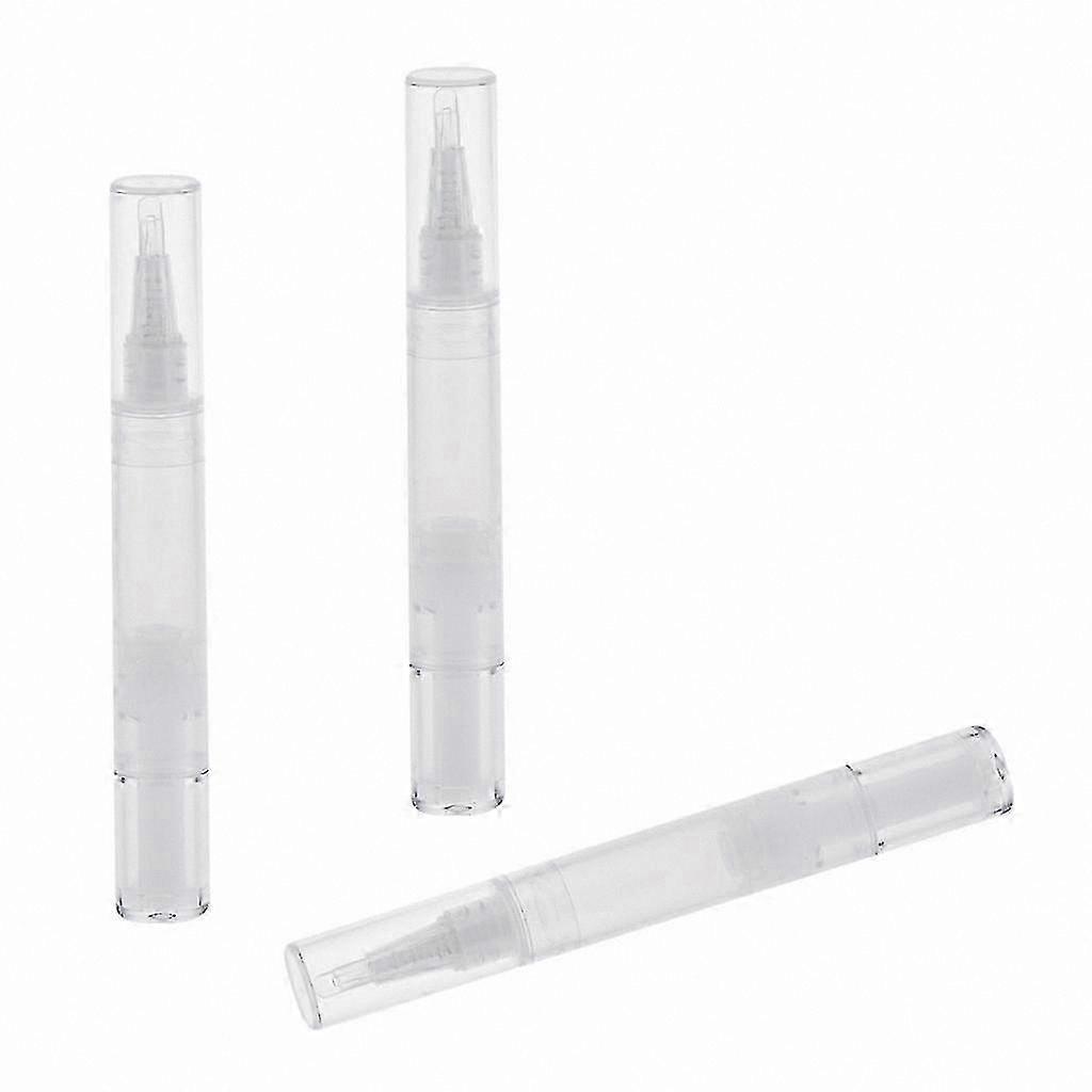 3-Pack 5ml Portable Twist Brush Pens for Makeup, Refillable Containers for Lip Gloss, Concealer, or Eyelash Cream