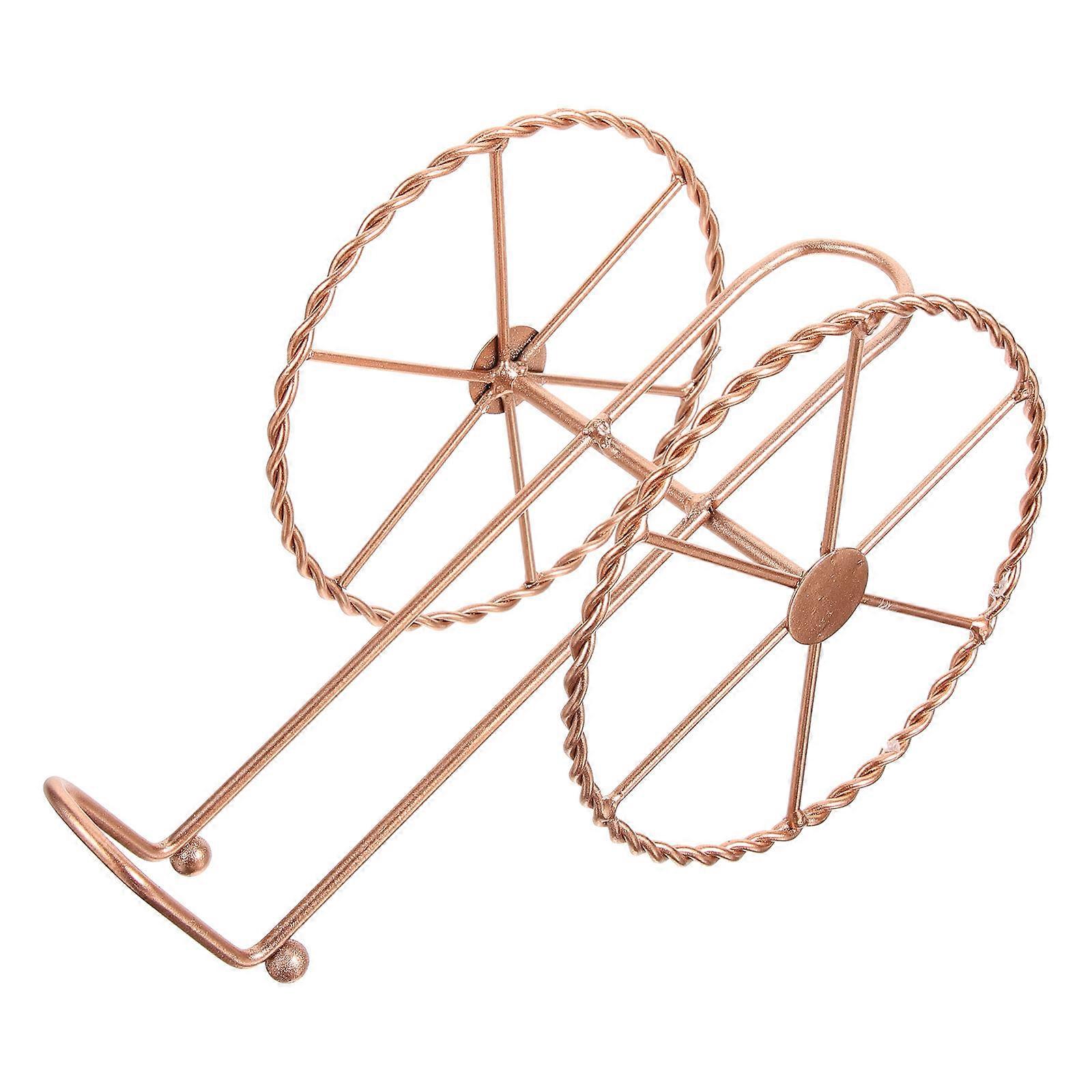 Rose Gold Iron Rack for Countertop Sturdy Holder Great for Storage and Display