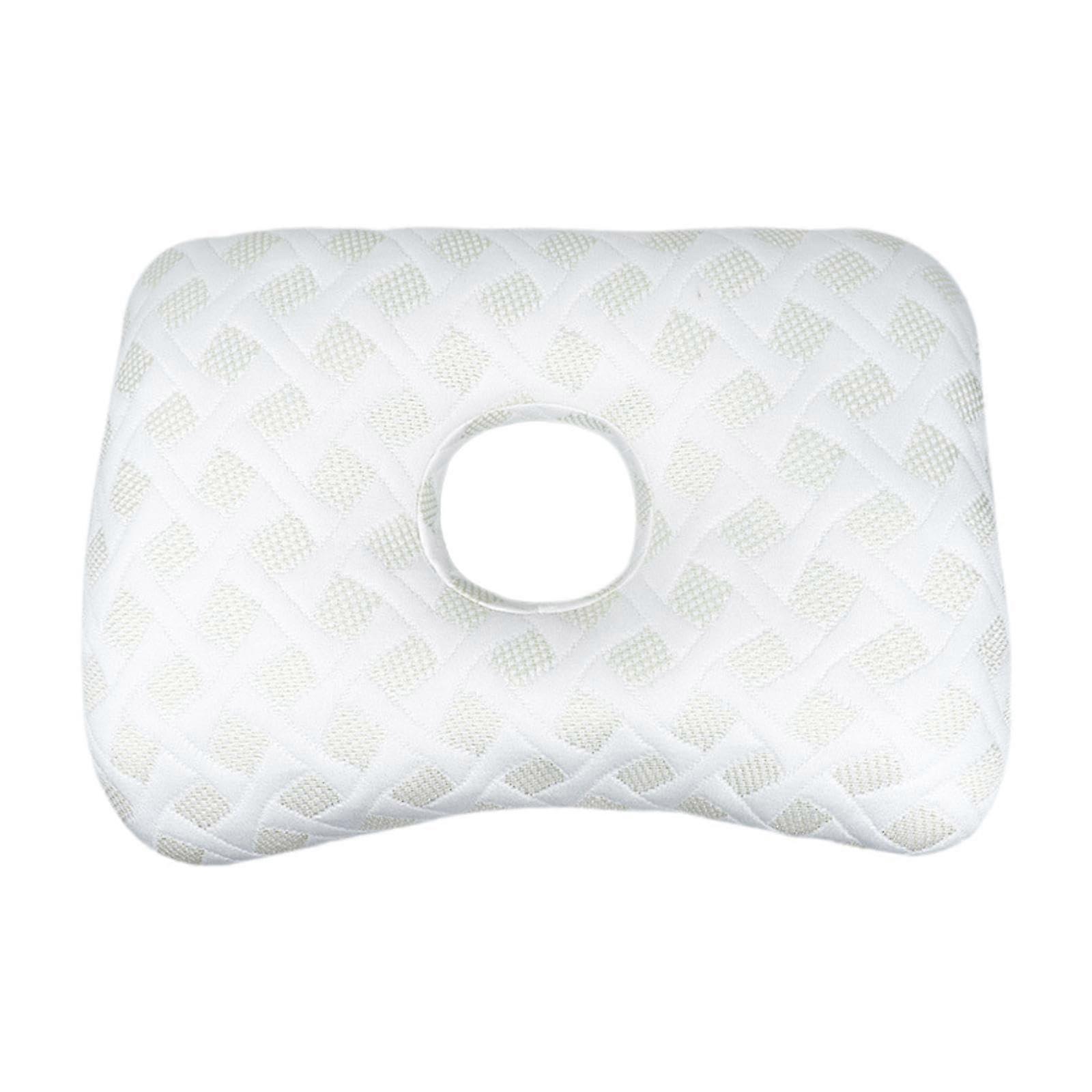 Ear Piercing Pillow With One Hole, Removable Pillowcase, Memory Foam, Mirror Neck Holder, Side Sleeper Pillow, Style D