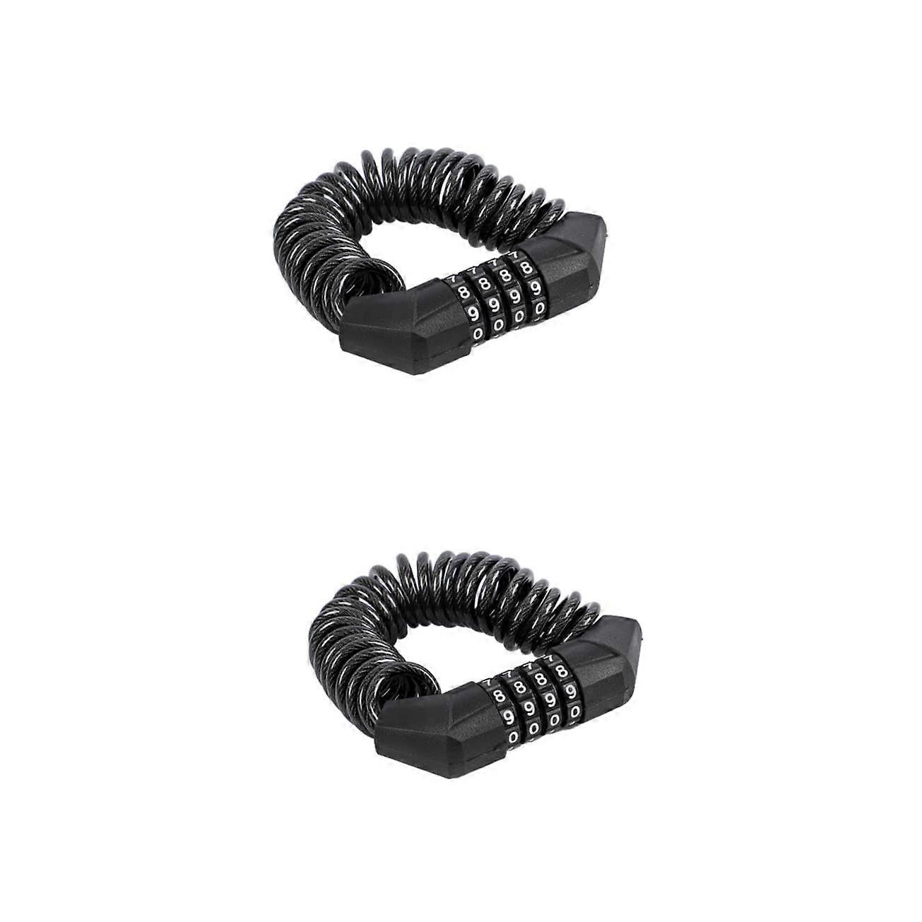 Bicycle Lock 2-Pack, Heavy-Duty Zinc Alloy Combination Padlock, Portable Black for Bicycle Security