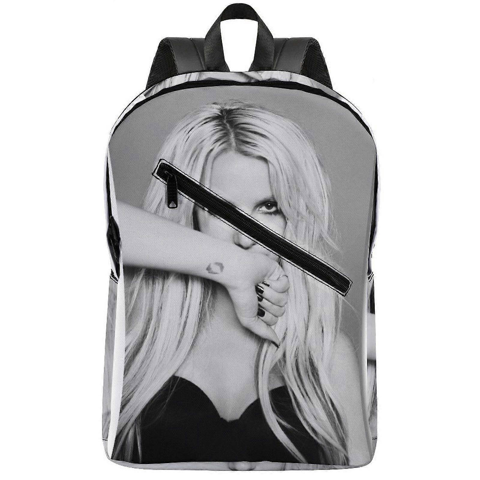 w6752 Britney Spears Durable Semi-Full Print Backpack Featuring Protective Laptop Compartment and Spacious Storage u6752