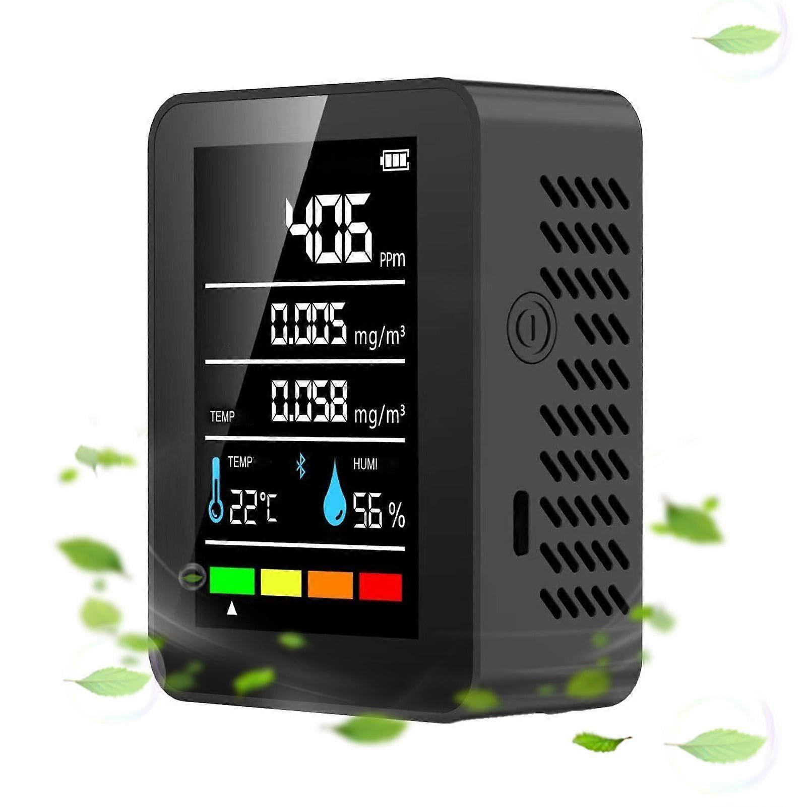 Indoor Air Quality Monitor PM2.5 Sensor and CO2 Monitor, Compact Handheld, Real-Time Readings