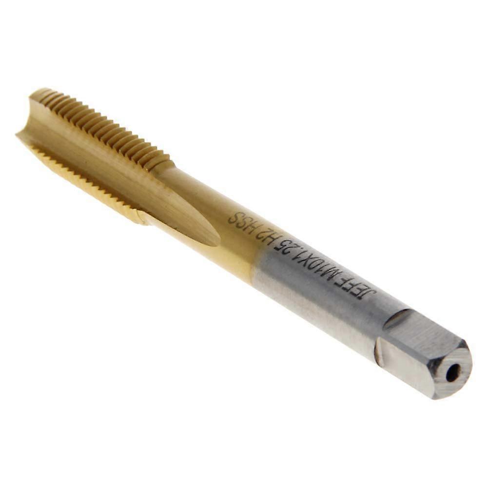 M10x1.25mm Pitch HSS Ti Coated Metric Tap For Right Hand Thread Electric Drill Threading Machine DIY 1 Piece