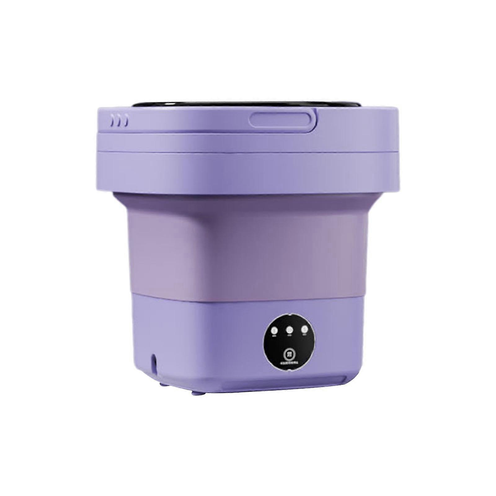 Foldable Mini Washing Machine, Portable Electric Small for Underwear, Socks, Purple