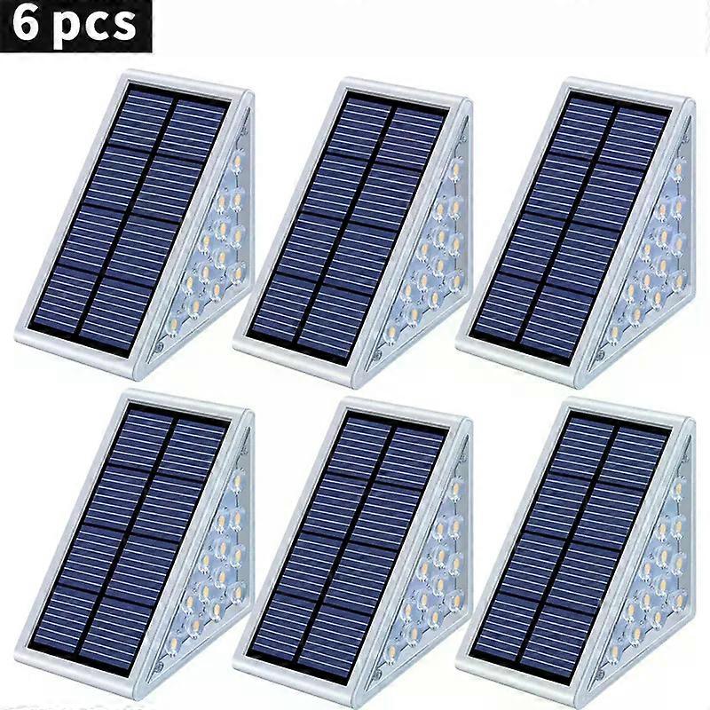 LED Outdoor Solar Light Step Lamp Lens Design Super Bright IP67 waterproof Anti-theft Stair Light Decor Lighting compatible Garden Deck