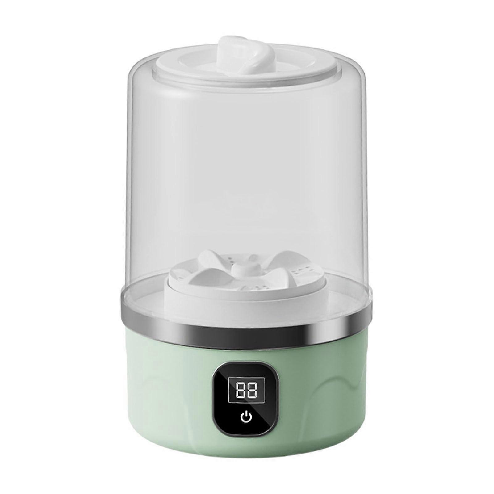 Portable Washing Machine, Compact Mini Model, For Socks and Underwear, Baby Clothes, Green, Charging Function