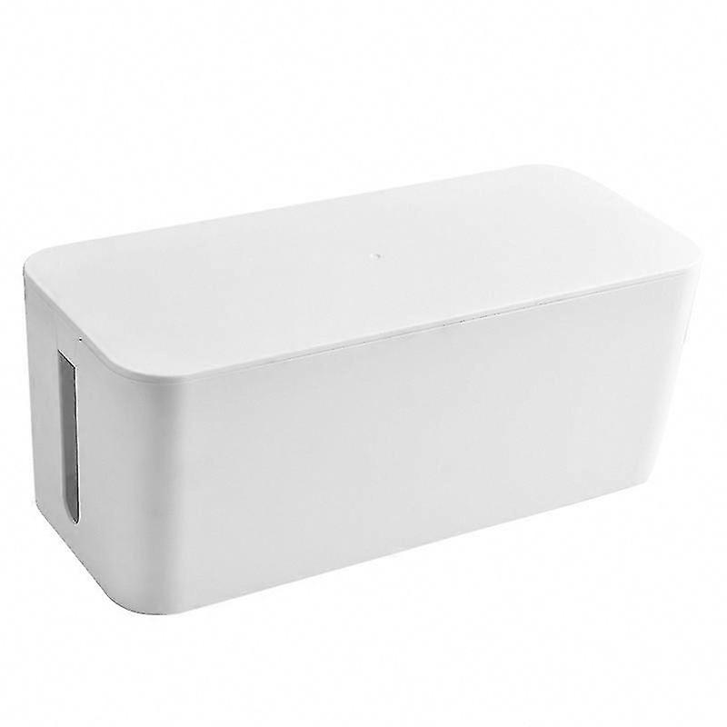 32cm x 13cm x 13.7cm Plastic Management Box with 2 Side Cable Guides for Organization & Security