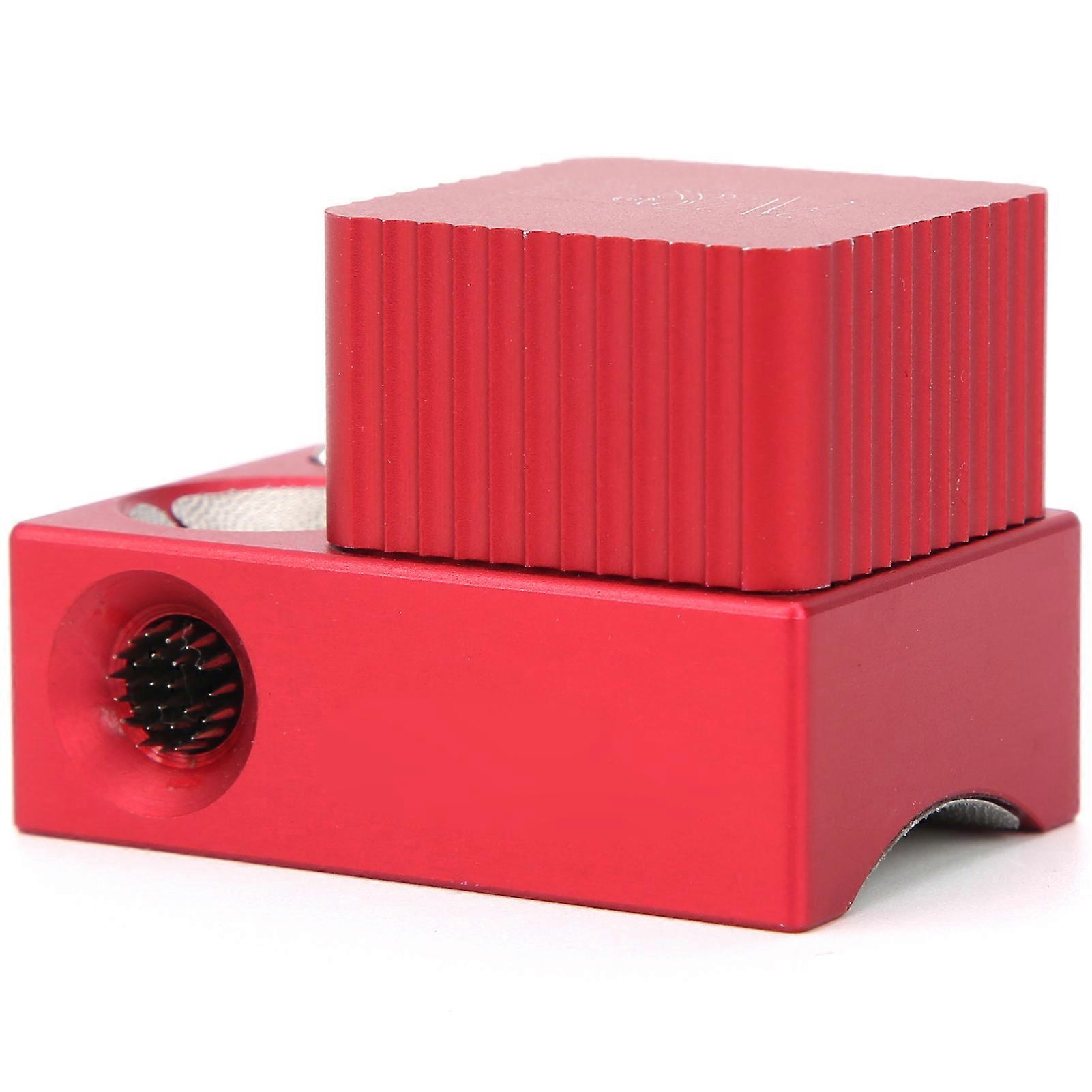 4 in 1 Pool Cue Tip Tool Chalk Holder Shaper Scuffer Red 4.5x2.9x3.2cm
