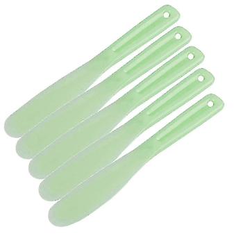 Set di spatole per il trucco da 5 pezzi con cucchiaio per mescolare, applicatore di crema, pennello per il viso e strumento per la cura della pelle per la routine di bellezza - blu