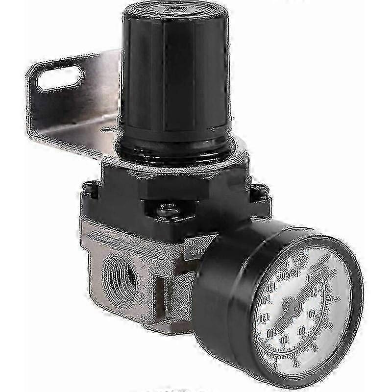 Adjustable Air Pressure Regulator G1/4 with Gauge, Compatible with Ar2000-02 Compressor & 1/4" Valve