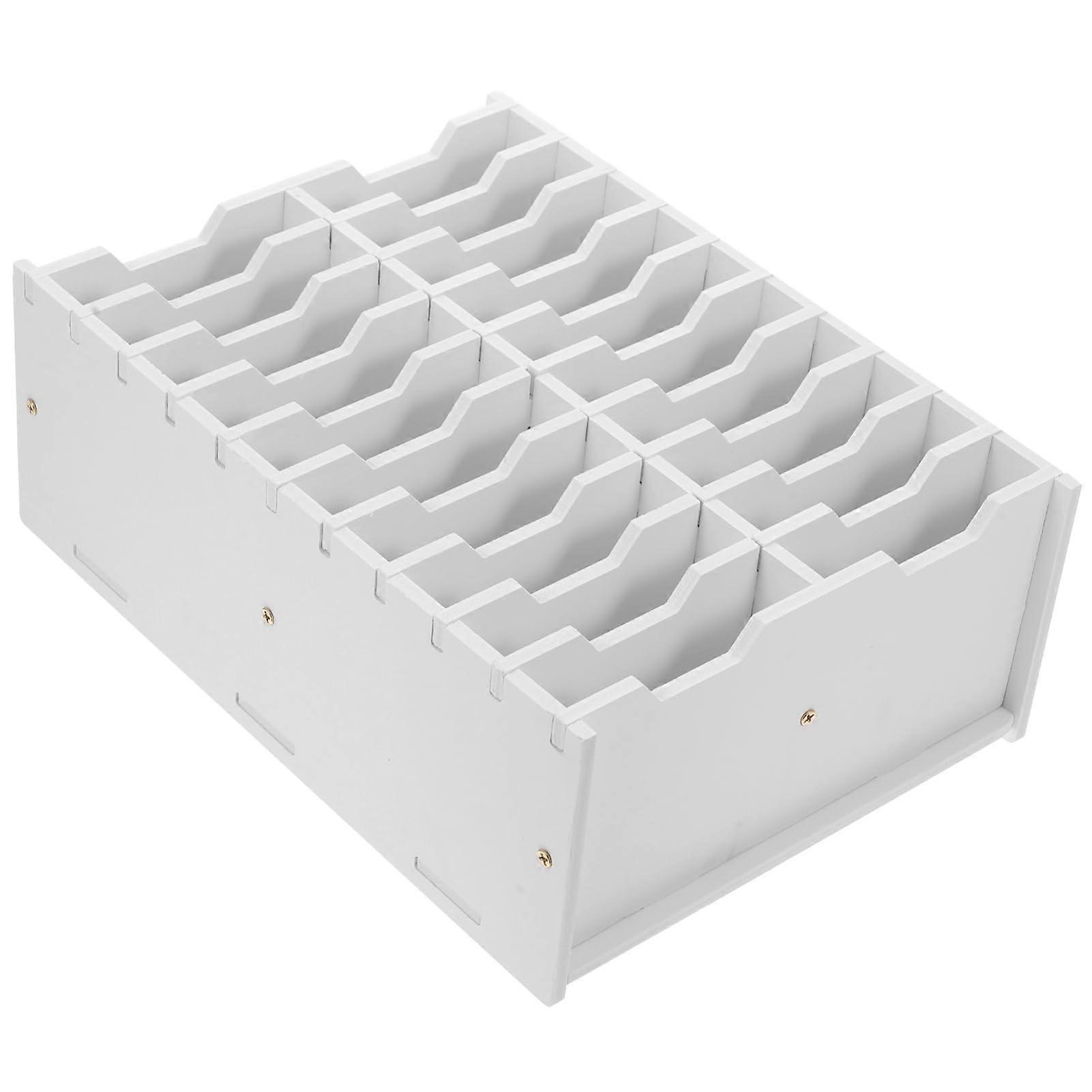 Smart Space Storage Boxes Collapsible Phone Storage Box for Classroom 27x18x10 CM with Multiple Compartments