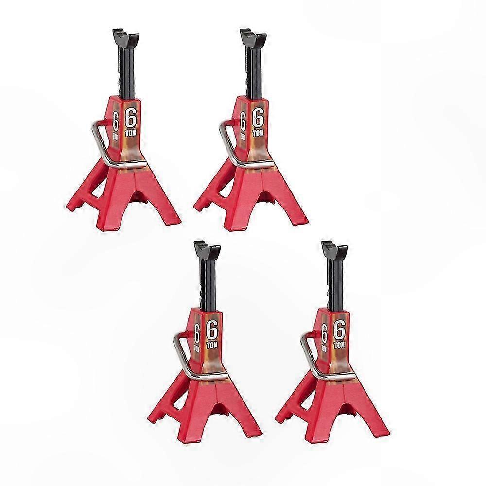 4-Pack 6T Steel Jack Stands for RC Crawler Vehicles - Adjustable Height Maintenance Support for 1/10 Scale Models