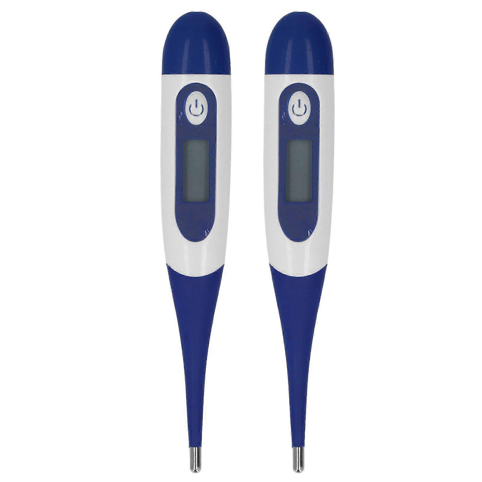 2Pcs Animal Thermometer Plastic Shell Accurate LCD Display Electronic Thermometer