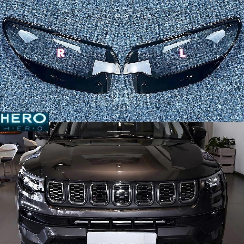 Fantastic For Jeep Compass 2021 2022 2023 Transparent Headlamp Lamp Shell Lens Headlight Cover Plexiglass Replace Original Lampshade