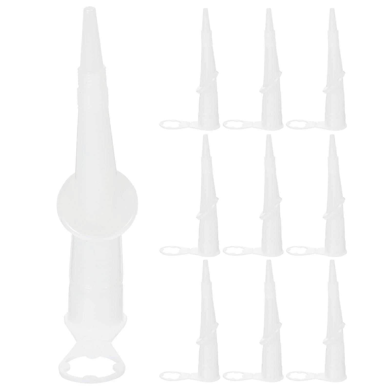 10pcs Home Sealant Nozzle Caulking Device Accessories Bent Caulk Tip Professional Glue Tool