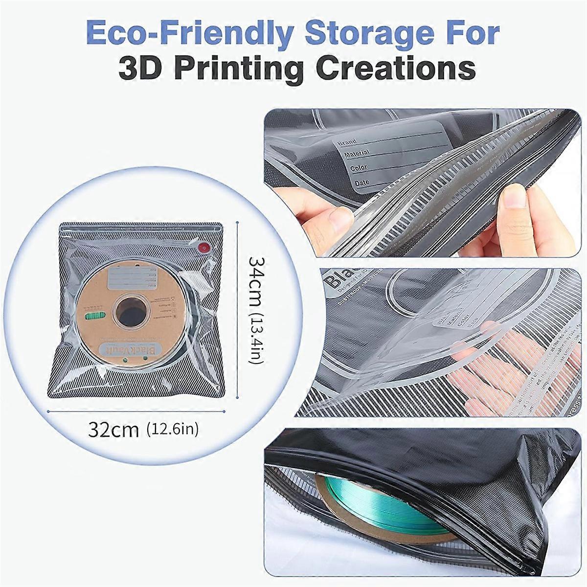30pcs Refill Bags 3D Filament Storage Bags Light-Proof 3D Printer Filament Vacuum Sealed Bags for Ke