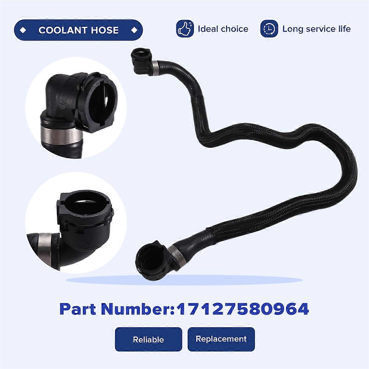 17127580964 Car Engine Coolant Hose for 5 6 7 535i 640i 740i Li 2008-2018