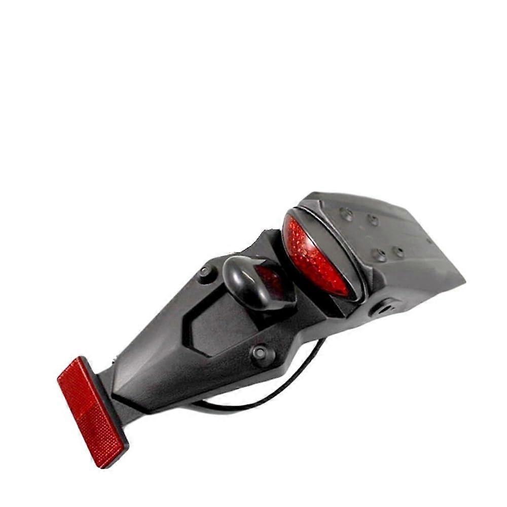 Motorcycle Mudguard Tail Light 12V LED Rear Brake Stop Lamp License Plate Light for Off-Road Bikes and ATVs