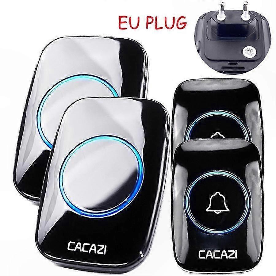 Waterproof Wireless Doorbell with 300M Range, EU Plug, Smart Chime, Battery Operated Remote Door Alert System