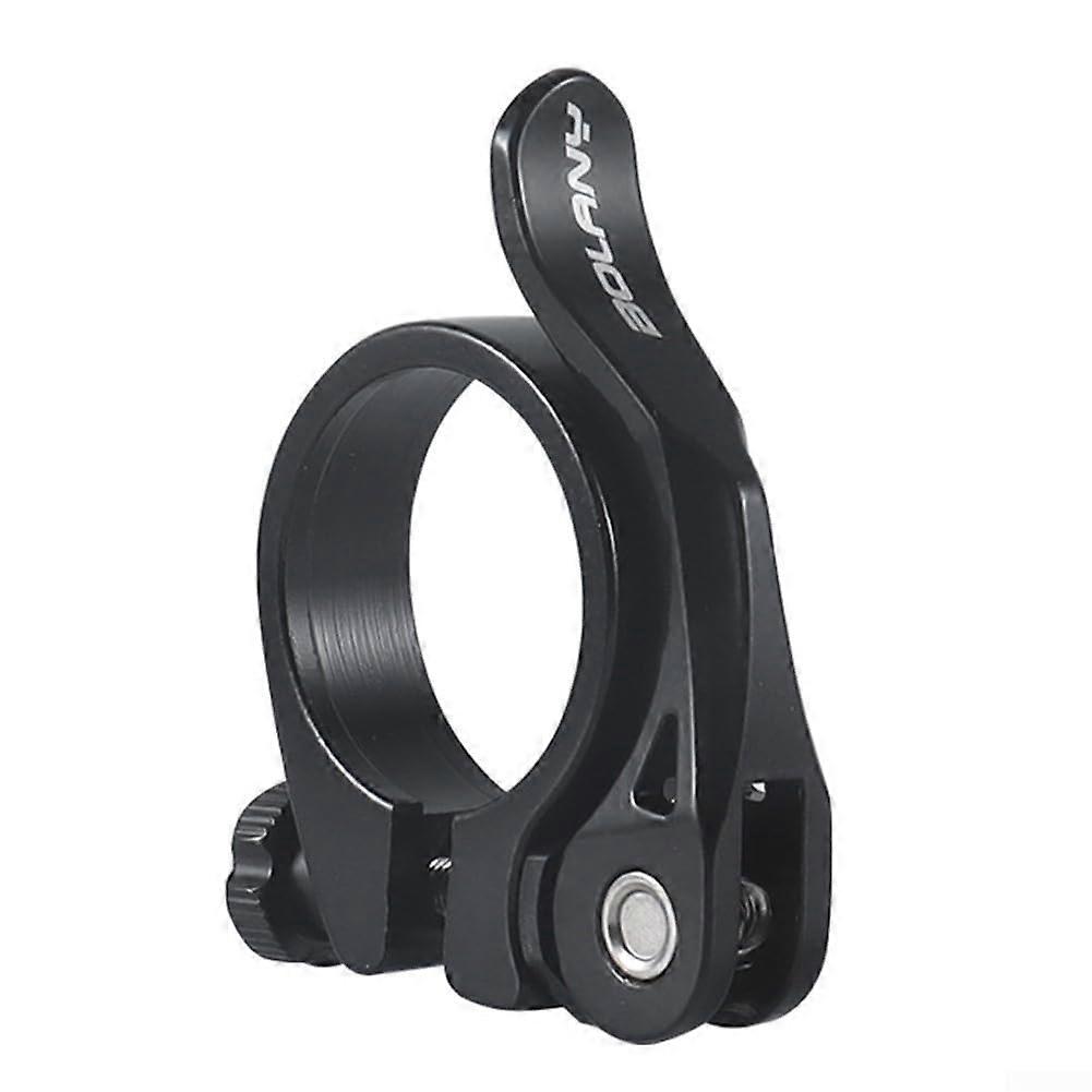 Lightweight Aluminum Alloy Seat Post Clamp 34.9mm Black Quick Release Easy Install Adjustable