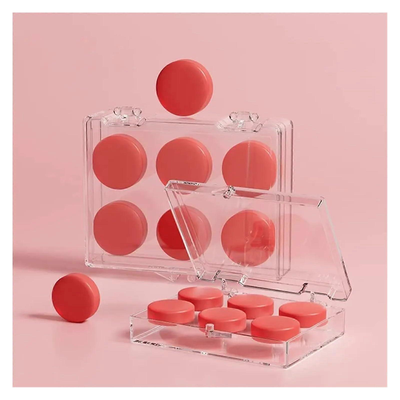 Ear Plugs Silicone Reusable 6 Pieces Noise Reduction Sleep Protection Red