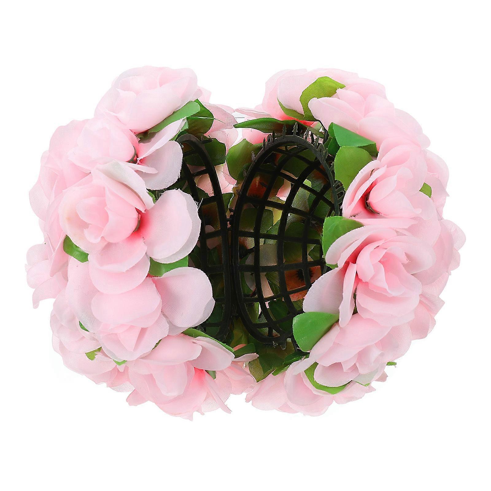 Pink Simulation Rose Flower Ball for Decoration Hanging Pendant