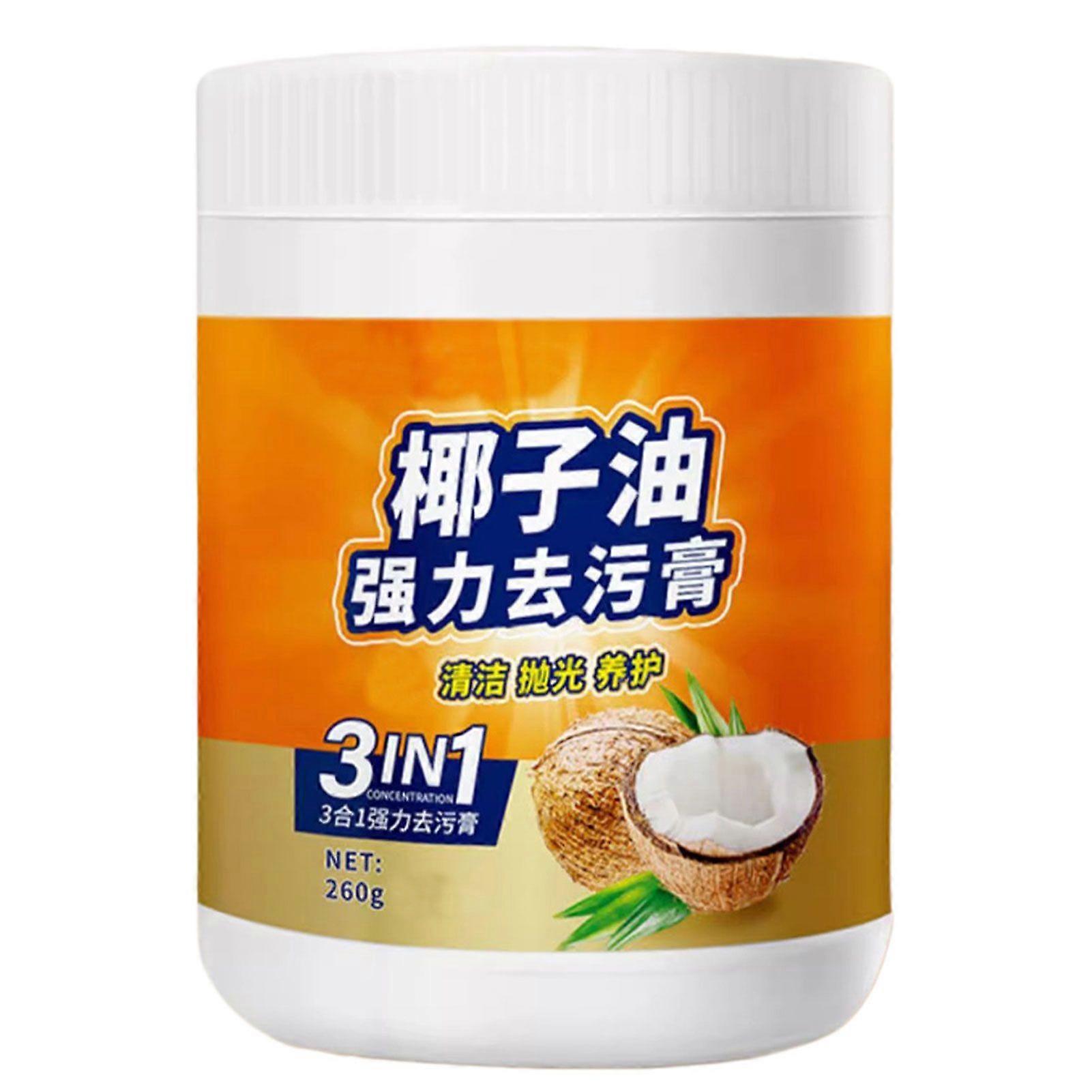 260g Coconuts Oil Powerful Stain Remover Paste Stainless Cookware Cleaner Paste Multi-Purpose Powerful Cleaner