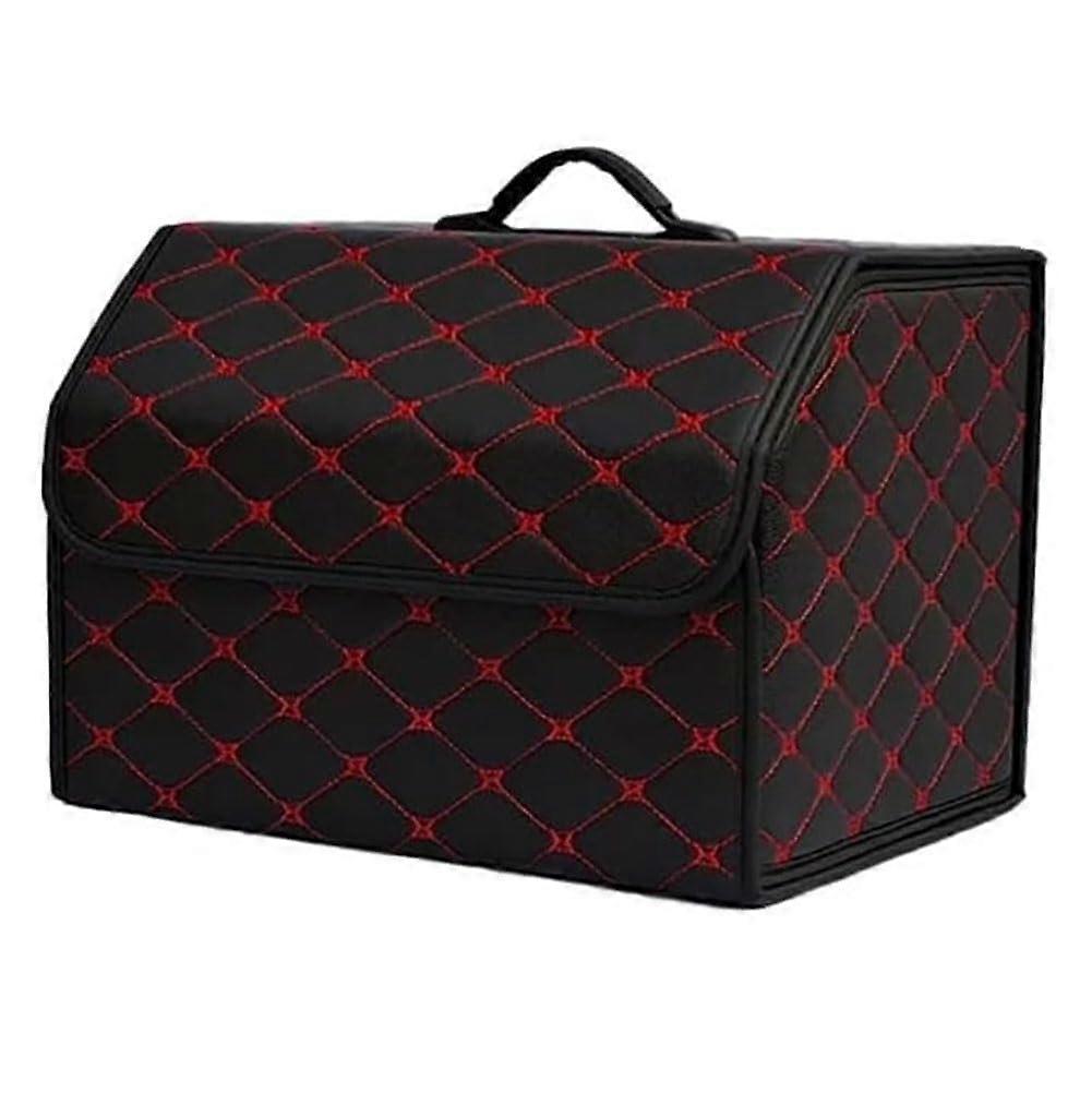 Car Trunk Organizer Box For Ford Kuga 3 MK3 STLine 2010, Foldable Waterproof Boot Storage, BlackRed, M