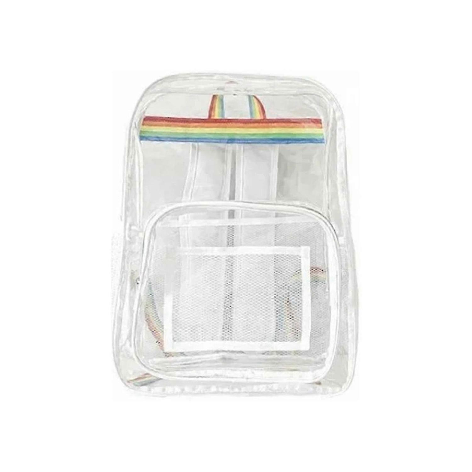 Two-Piece Suit Portable Multifunctional Bag Unisex Rainbow White