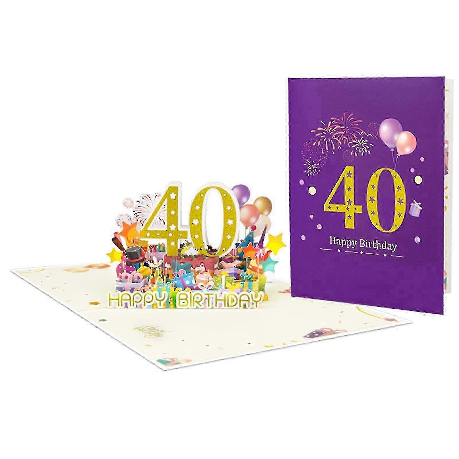Pyrotechnics Display Greeting Card Festival 3D Pyrotechnics Popup Paper Greeting Card for Birthday and Holiday Wishes