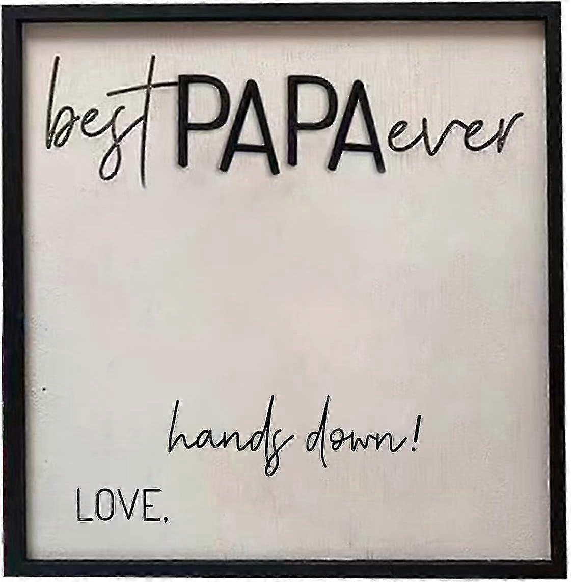 Father's Day DIY Wood Sign - DAD/PAPA/Grandpa - Tabletop Plaque for Home Decor - Perfect Gift from Daughter or Son