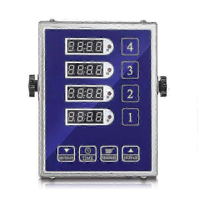 Ticari 4 Kanallı Mutfak Zamanlayıcı Restoran Zamanlayıcı Yüksek Alarm Pişirme Hatırlatma Paslanmaz Çelik Clea