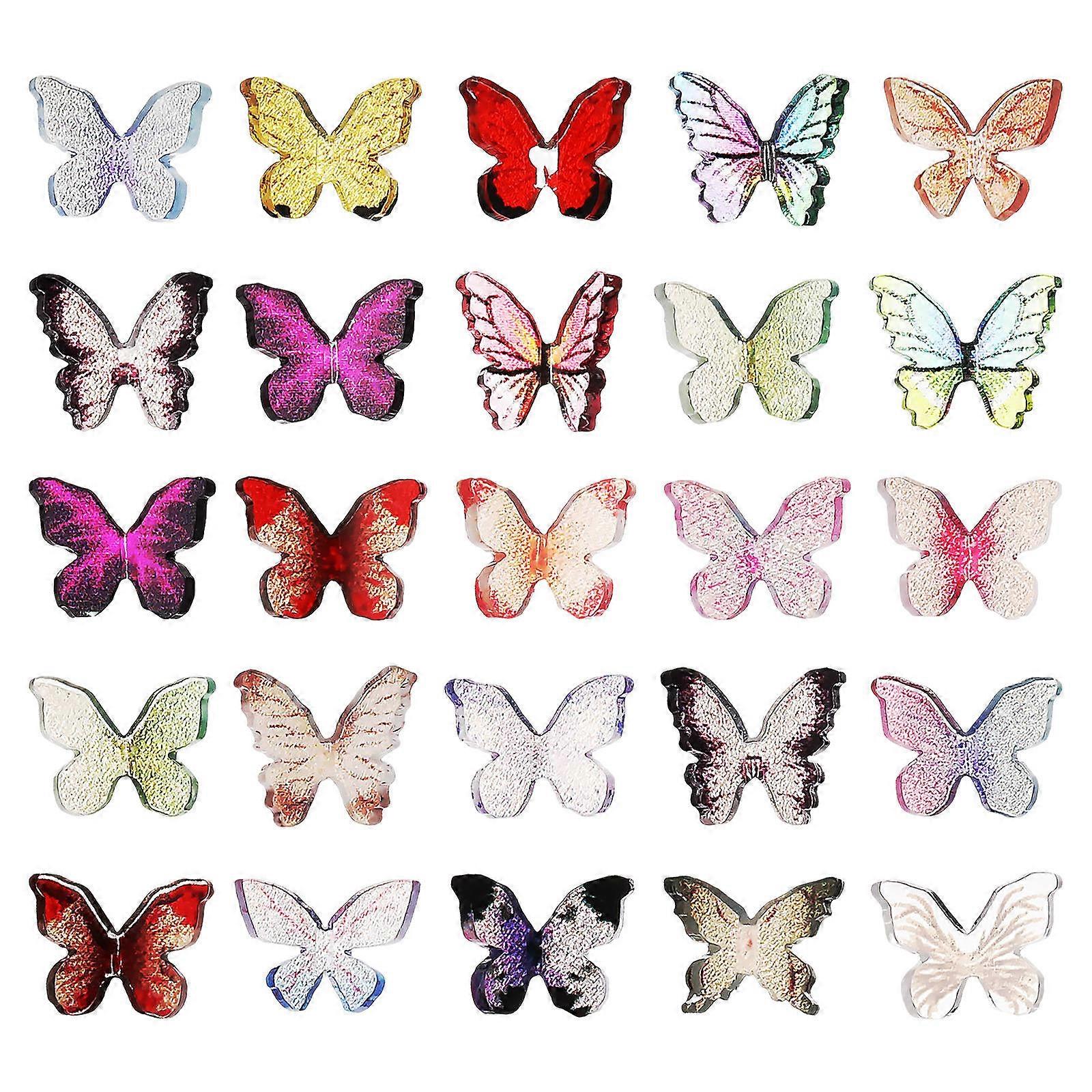 Craft Butterflies Mini Resin Figures for Decoration 200Pcs