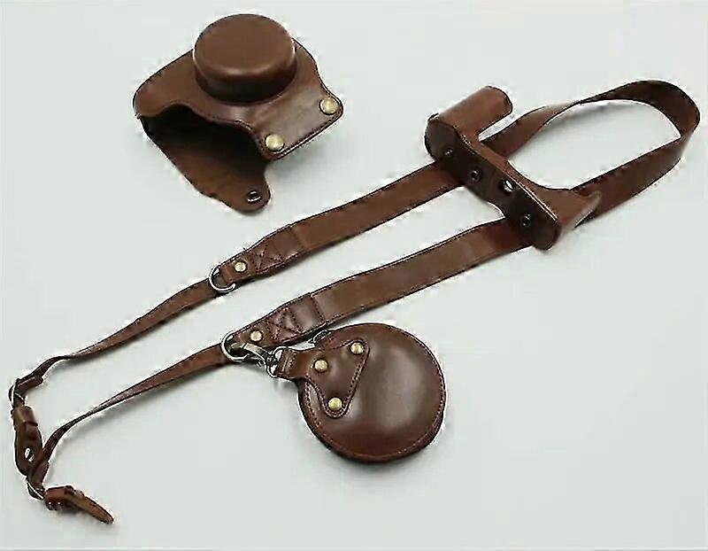 オリンパス PEN E-P7 EP7 カメラ バッグ ケース PU レザー ヴィンテージ ショルダー ストラップ ポーチ プロテクション キャリー カバー - 2025