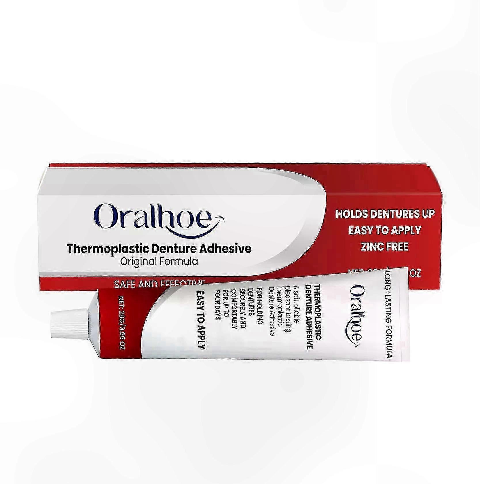 Denture Adhesive for Secure Comfort, Enhances Fit and Stability Without Modifying Teeth Shape