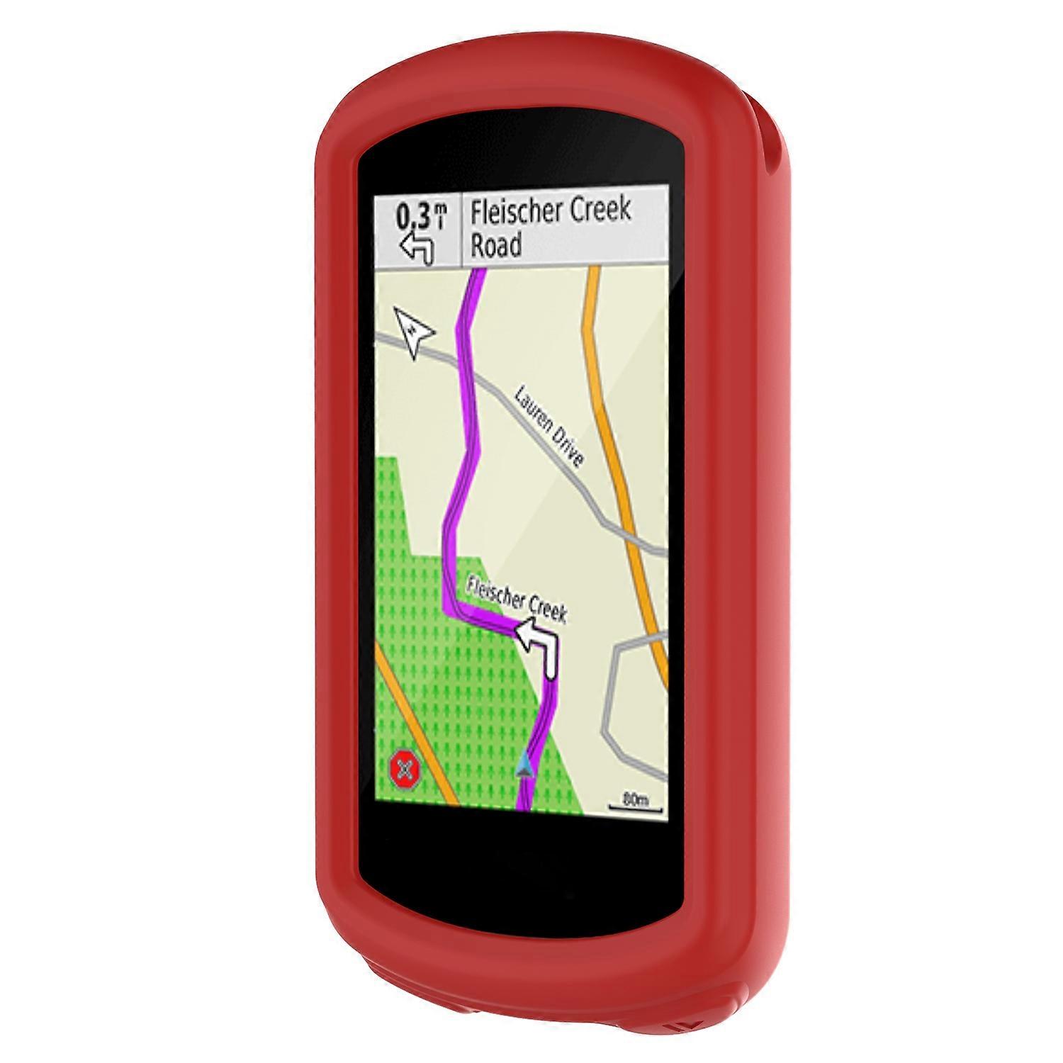 Flexible Waterproof Silicone Protective Case for Garmin Edge 1030/Edge 1030 Plus - Red