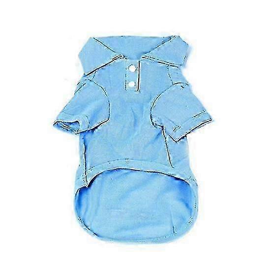 Puppy Solid Color Buttoned Polo Shirt Pet Clothes T-Shirt