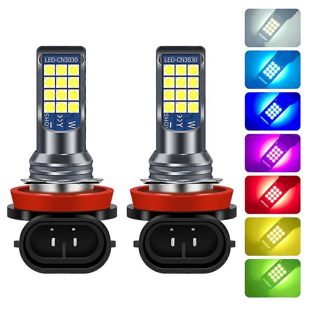 2x H11 H8 9006 HB4 HB3 9005 H16JP EU H10 PSX24W PSX26W P13W 3030 24SMD LED Auto Fog Lamp Car Anti Fog Light Bulb Foglamps White