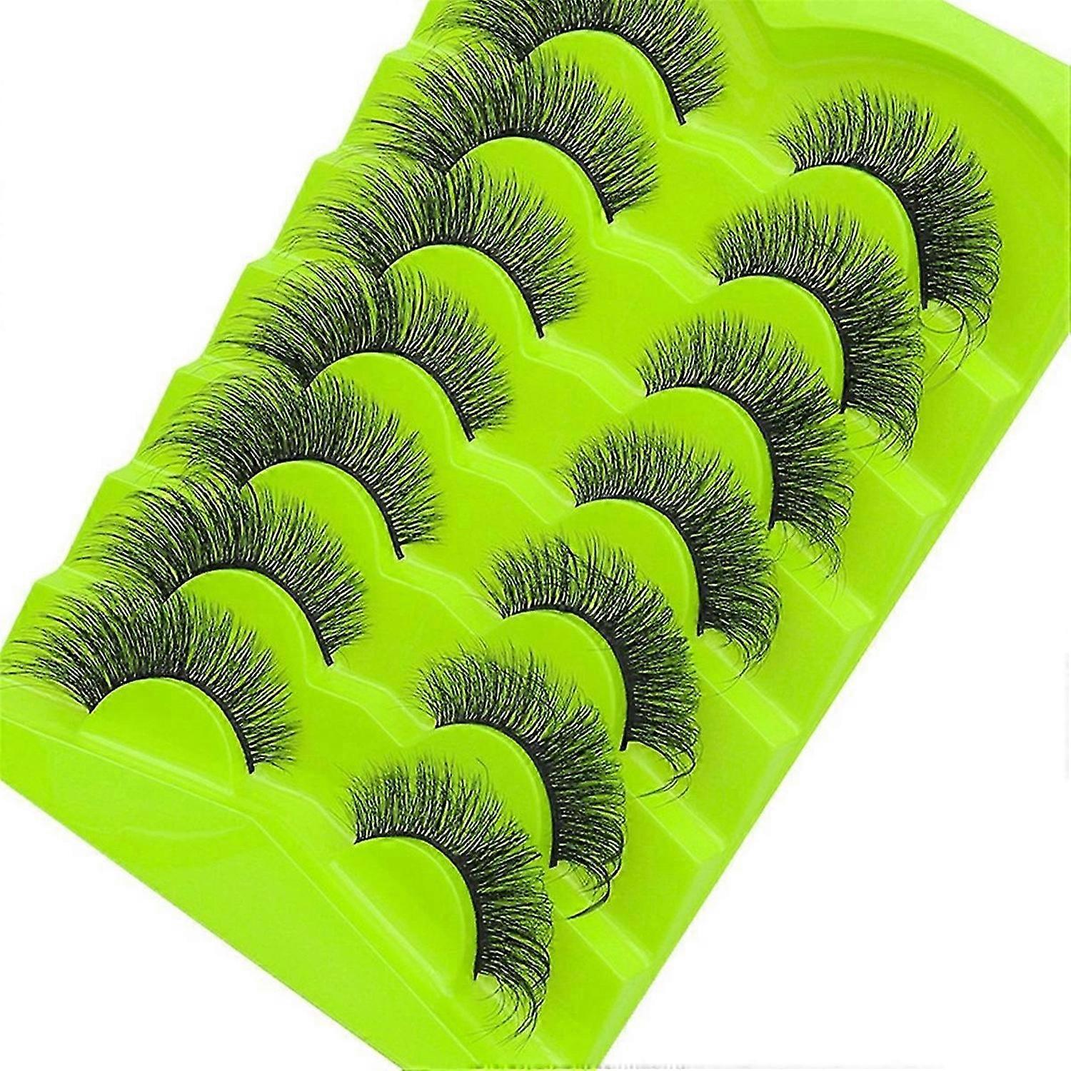 001 7 Pairs Eyelashes Makeup Dramatic Fluffy 3D Mink Reusable Lashe