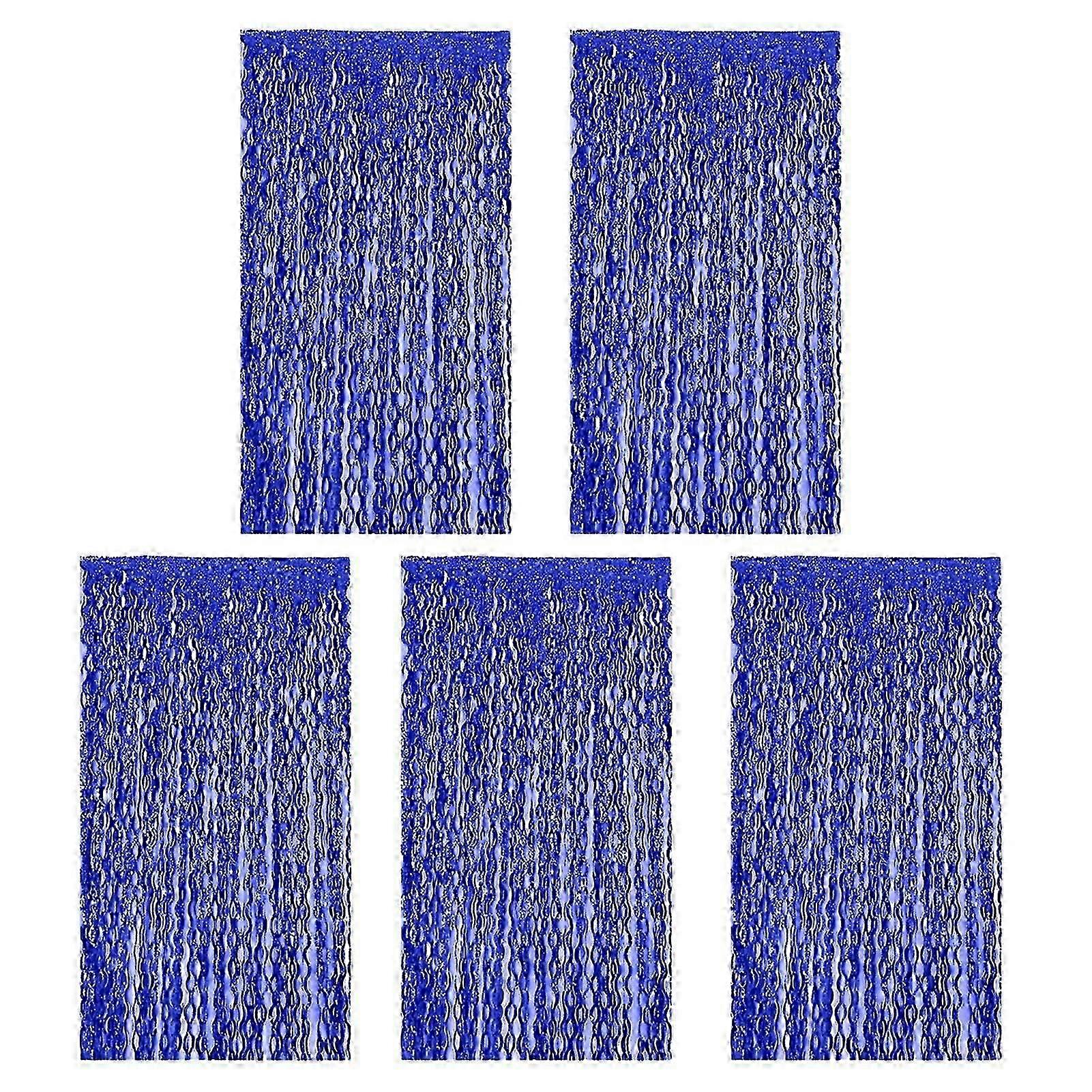 1/5 Packs 1x2m Fringe Rain Curtain Streamers Backdrop Tinsel Foil Fringe Curtains Sparkling Metallic Tassel Wavy Backdrop Curtain Photo Props