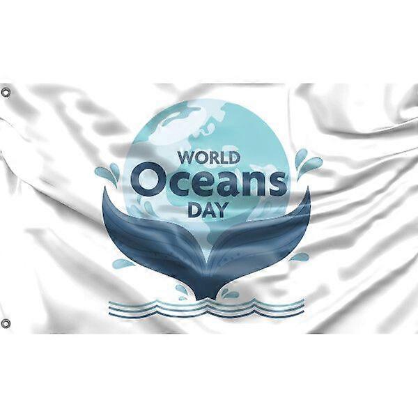 World Oceans Day Whale Flag FG1282