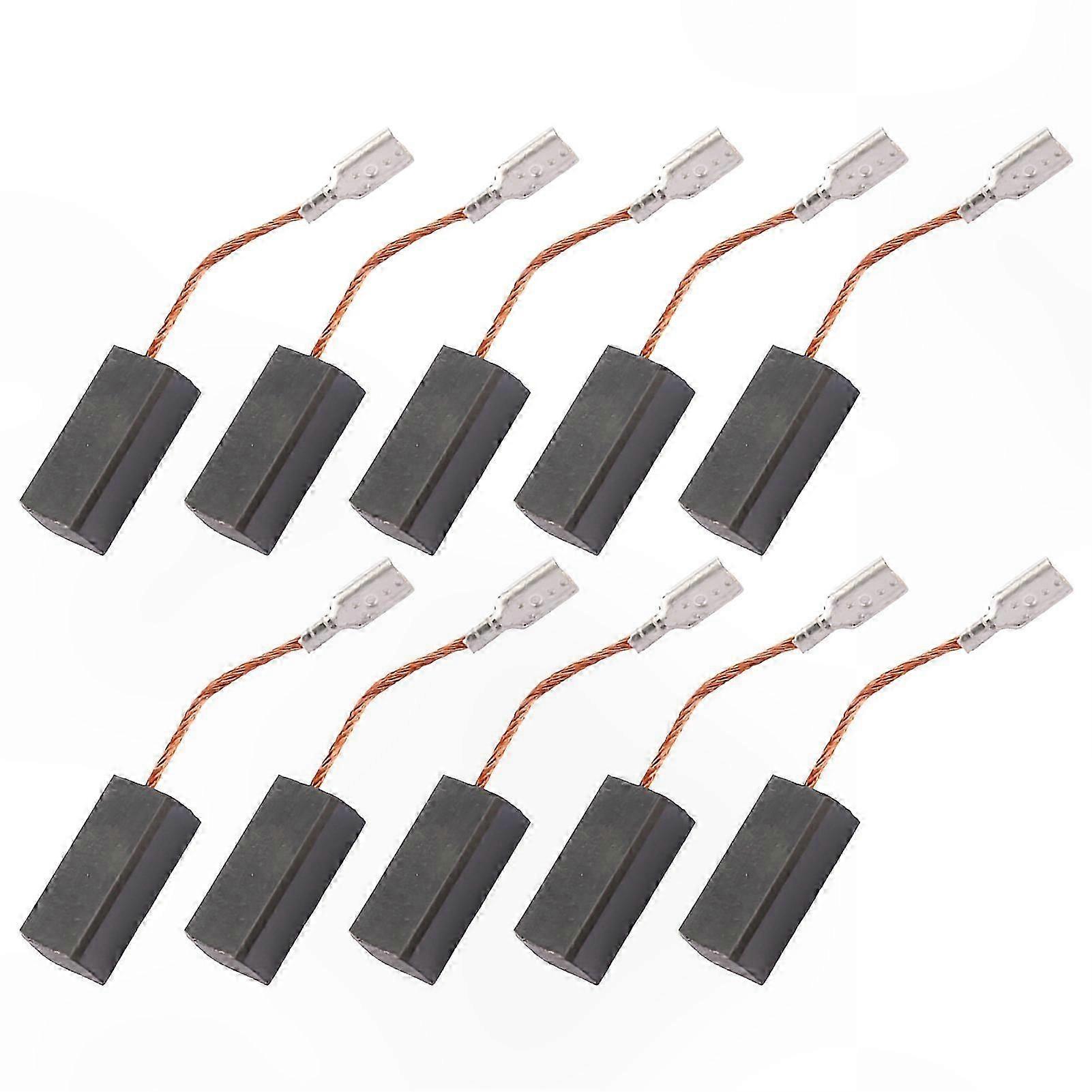 10-Pack Replacement Carbon Brushes for Angle Grinders-Compatible with Most Models