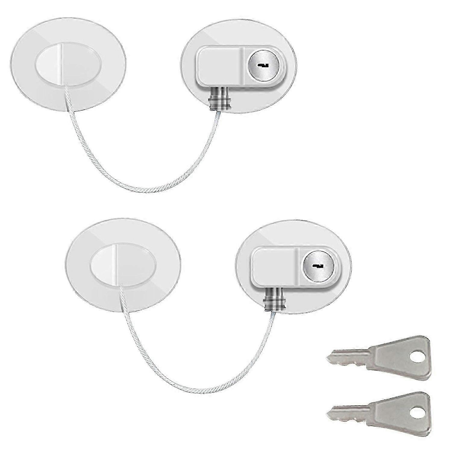 Child Safety Lock Set - 2 Fridge Locks & Window Child Locks for Enhanced Protection