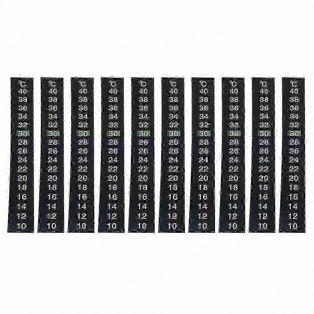 10 Pack Color-Changing Temperature Strips (10C to 40C) for Indoor Use - Liquid Crystal Thermometer Stickers in Random Colors