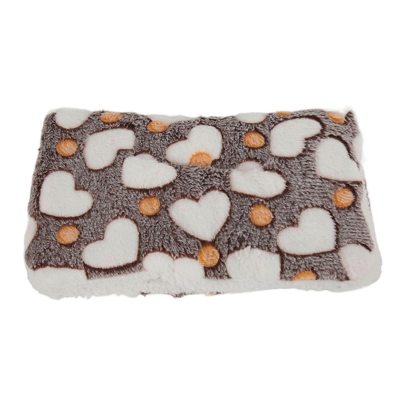 Hamster Warm Fleece Pad Soft and Comfortable Hamster Winter Warm Sleep Pad for Hamster Rabbits ChinchillaL Brown