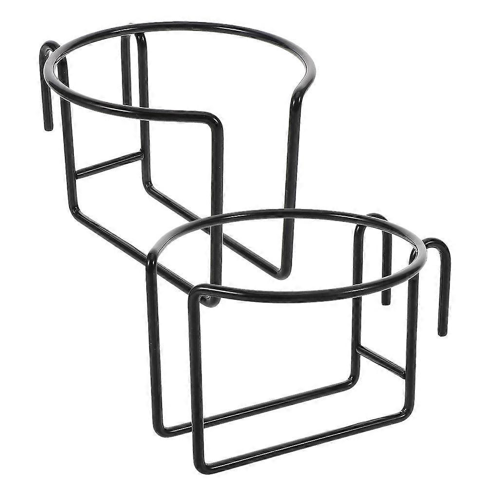 Space Saving Cup Holder For Shopping Cart Conveniently Holds Coffee Mugs In Practical Black Design 2Pcs