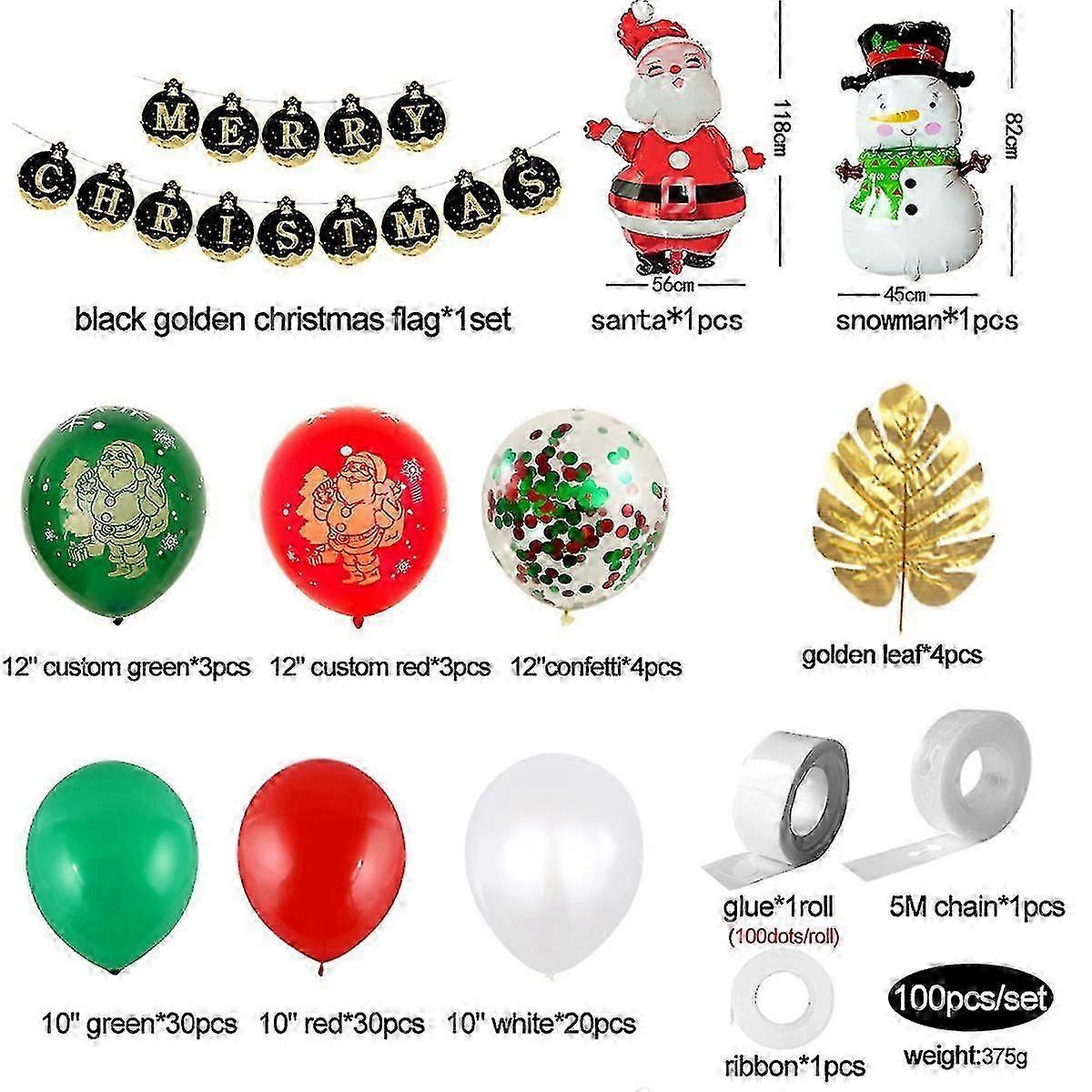 クリスマスバルーンセット新年バルーンクリスマスフラグとクリスマスホームパーティーの装飾